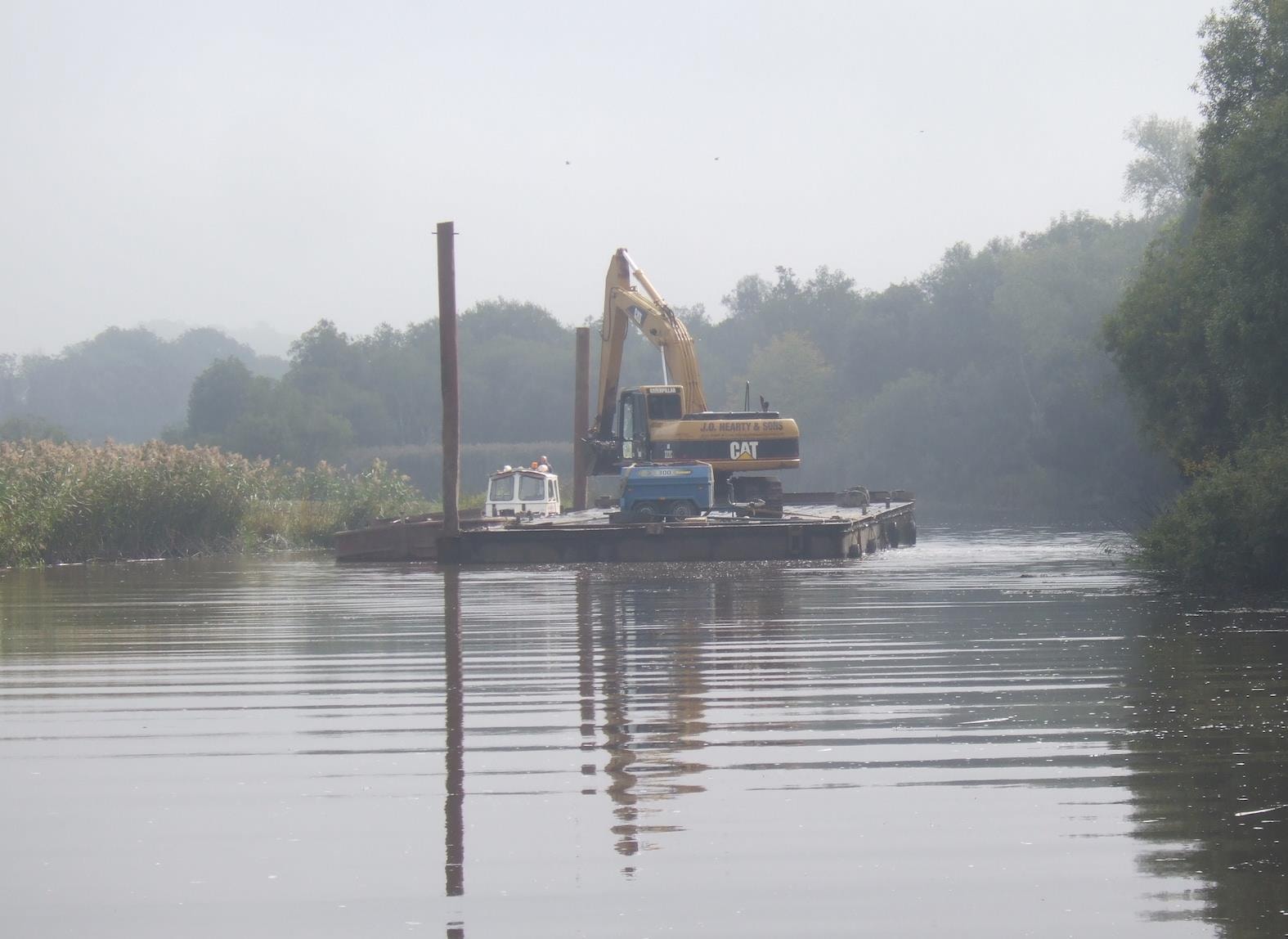 Ulster Canal — barge excavation works