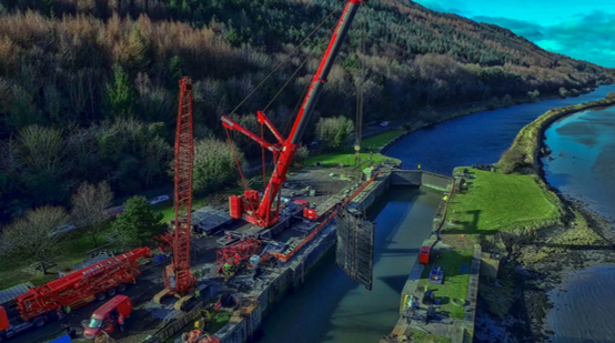 Victoria Lough Gates — crane lift works